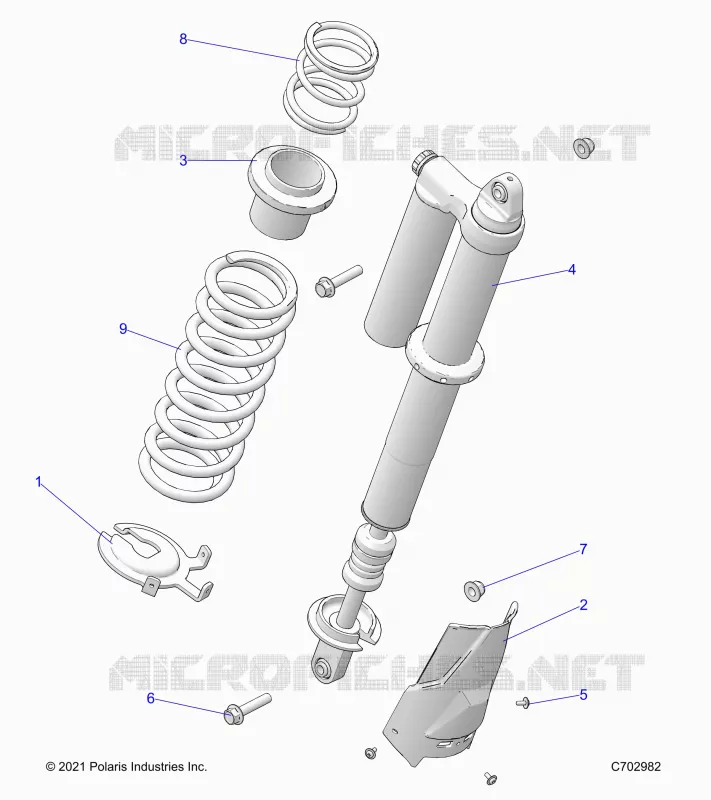 SUSPENSION, REAR SHOCK MOUNTING, STANDARD/PREMIUM