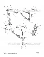SUSPENSION, CONTROL ARMS, SCHOCK MNTG, AND SPINDLE