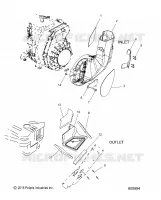 MOTOR, AIR INLET AND OUTLET DUCTS