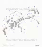 ENGINE, KÃ¼HLMITTELBEHÃ¤LTER AND HOSES
