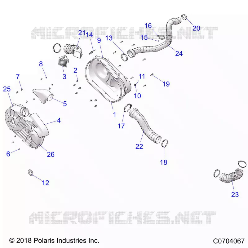 ANTRIEB, CLUTCH COVER AND DUCTING