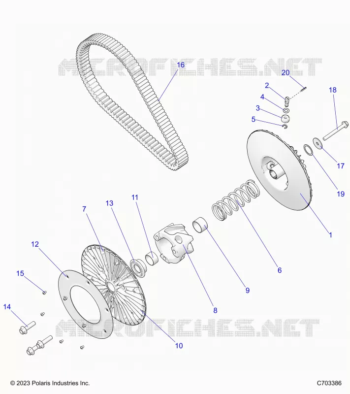 ANTRIEB, SECONDARY CLUTCH/BELT