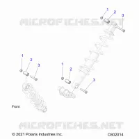 SUSPENSION, SHOCK MOUNTING, REAR SUSP.