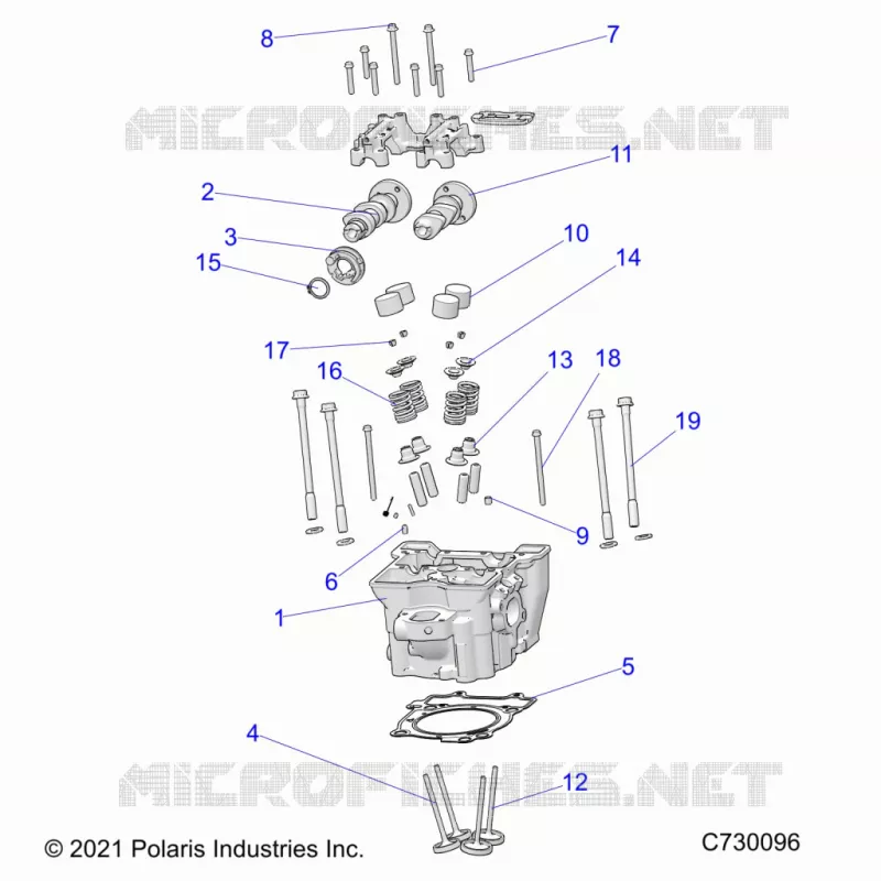 ENGINE, ZYLINDERKOPF, CAMS AND VALVES