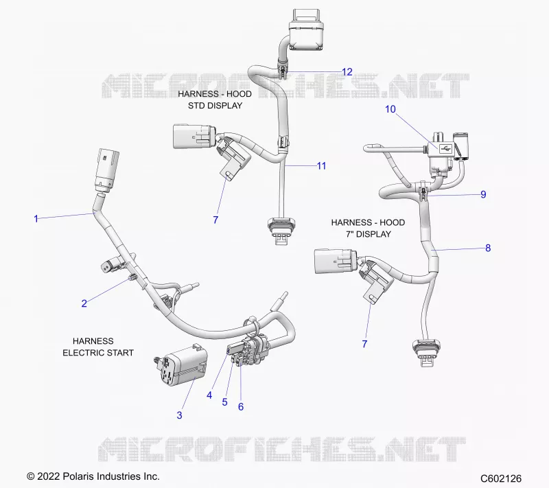 ELEKTRIC, WIRE HARNESS, HOOD, ELEC. START