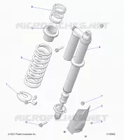 SUSPENSION, REAR SHOCK MOUNTING, STANDARD/PREMIUM