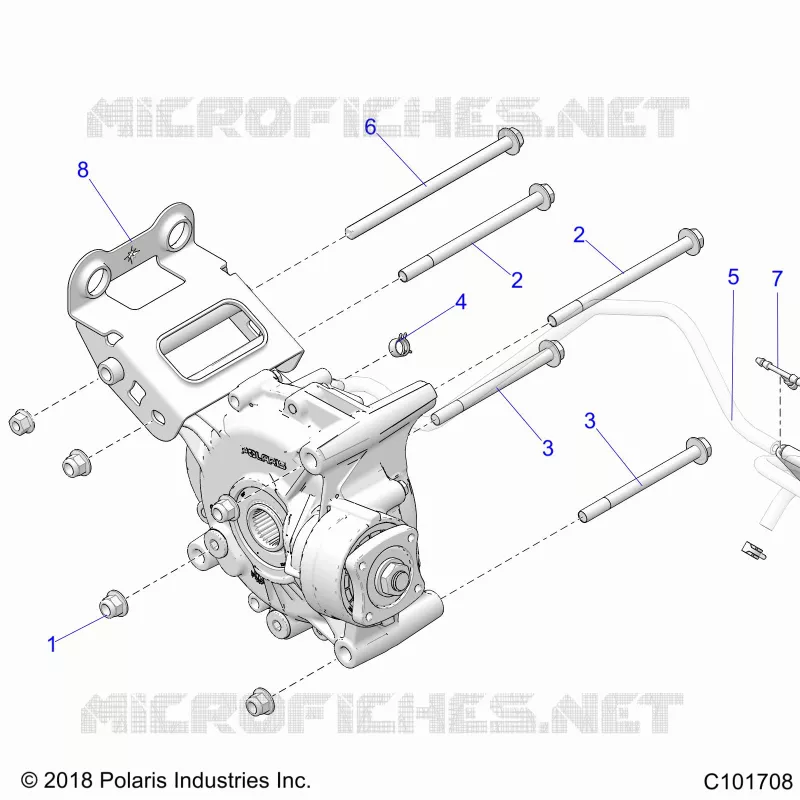 ANTRIEB, GEARCASE MOUNTING, REAR