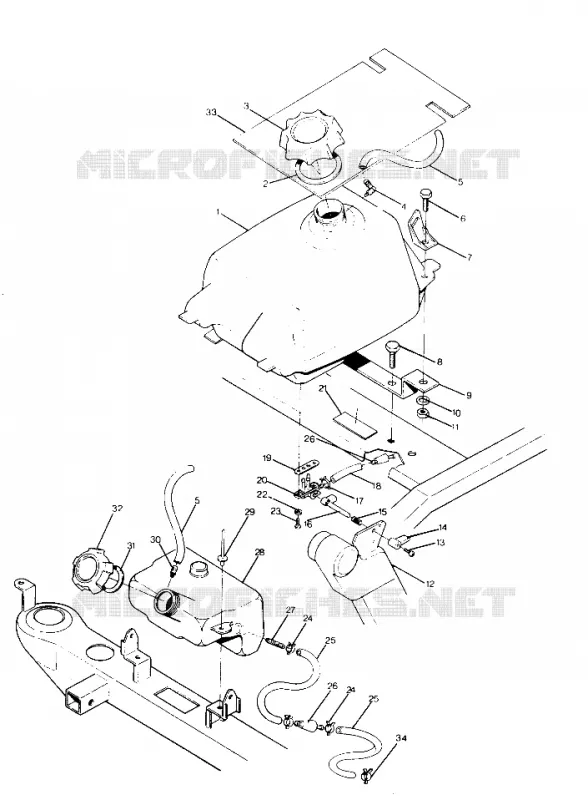 TANK ASSEMBLY  250 4X4