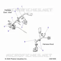 ELEKTRIC, WIRE HARNESS, HOOD, ELEC. START