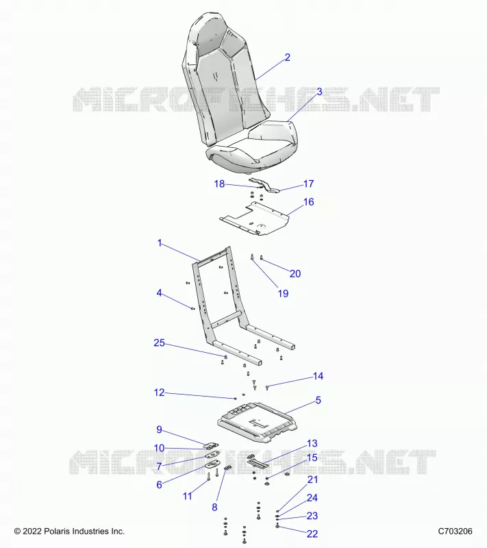 SITZ ASM. AND SLIDER