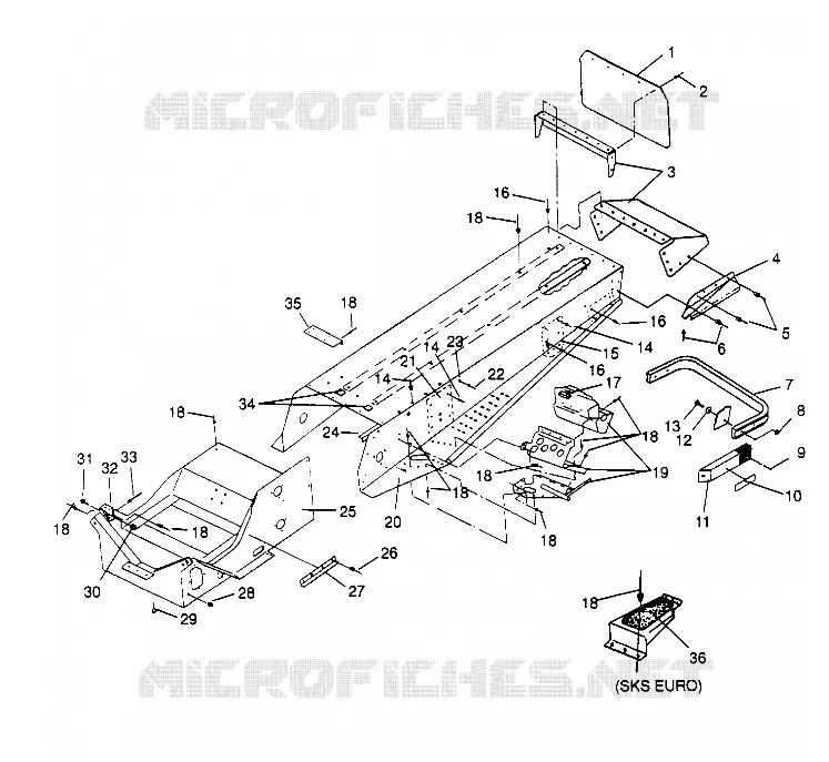 TUNNEL ASSEMBLY XLT 0950756, XLT SKS 0950556,  XLT SKS EURO E950556   XLT S (4928842884A006)