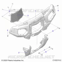 FRONTSTOSSSTANGE AND MOUNTING