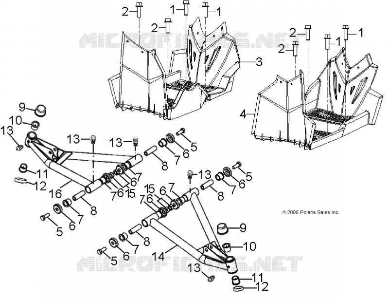 CHASSIS, A-ARM AND FUßSTÜTZE