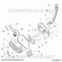 DRIVE TRAIN, CLUTCH COVER AND DUCTING