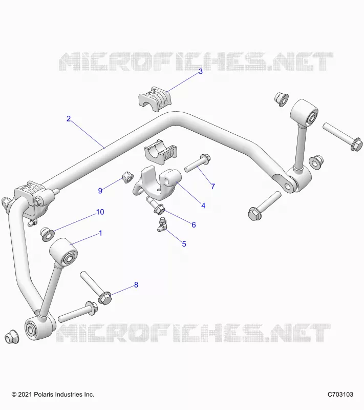 SUSPENSION, FRONT, STABILISATORSTANGE