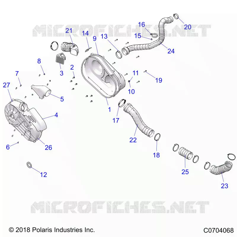 ANTRIEB, CLUTCH COVER AND DUCTING