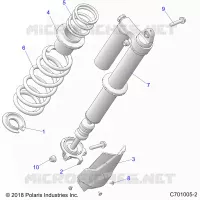 SUSPENSION, REAR SHOCK MOUNTING