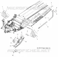 CHASSIS, CLUTCH GUARD AND FUßSTÜTZES (600/144 INCH)