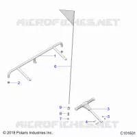 HINTERE STOSSSTANGE, FLAG, AND PASS HANDLE