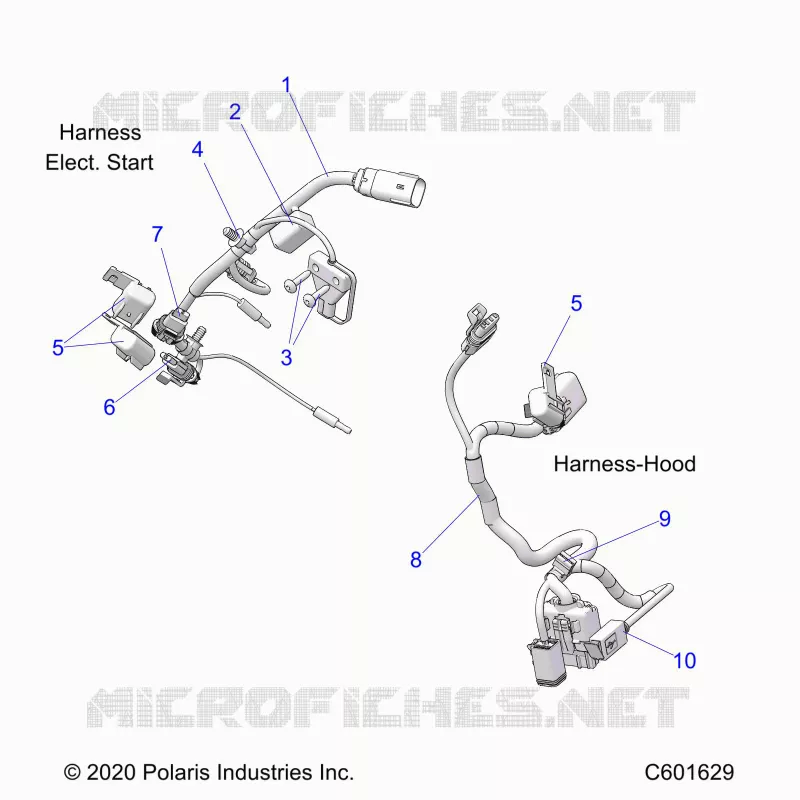 ELEKTRIC, WIRE HARNESS, HOOD, ELEC. START