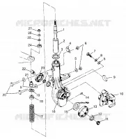FRONT STREBE Magnum 4X4 W97AC42A, Swedish Magnum 4X4 S97AC42E and Norwegian (4940834083B002)