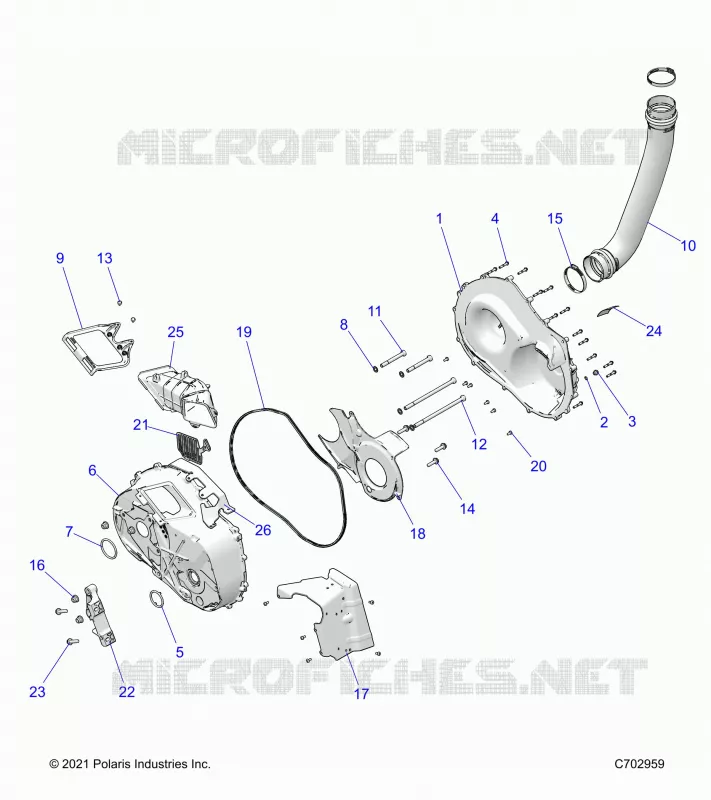 ANTRIEB, CLUTCH COVER AND DUCTING
