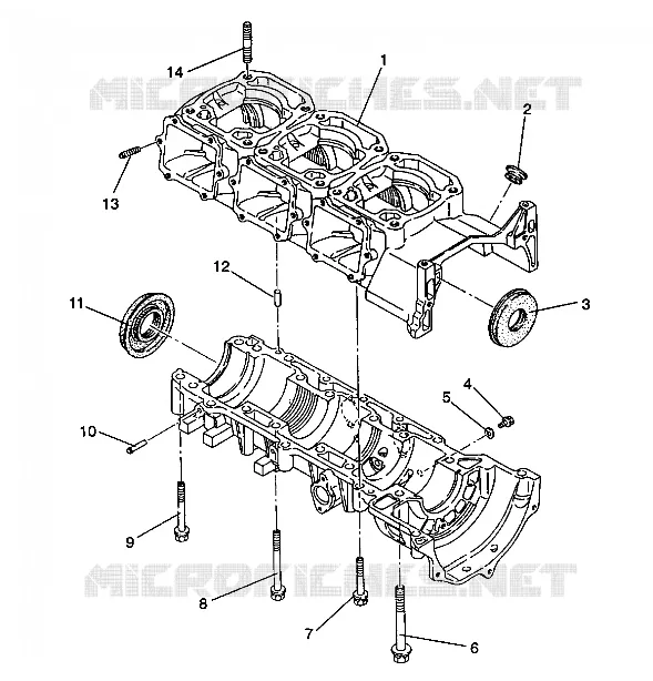 CRANKCASE ASSEMBLY STORM/0932770 AND STORM SKS/0932570 (4923032303028A)