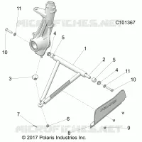 SUSPENSION, A-ARM AND STREBE MOUNTING