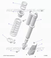 SUSPENSION, REAR SHOCK MOUNTING, STANDARD/PREMIUM