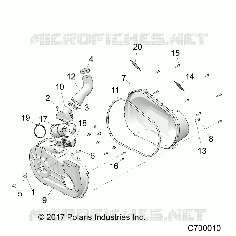 ANTRIEB, CLUTCH COVER AND DUCTING