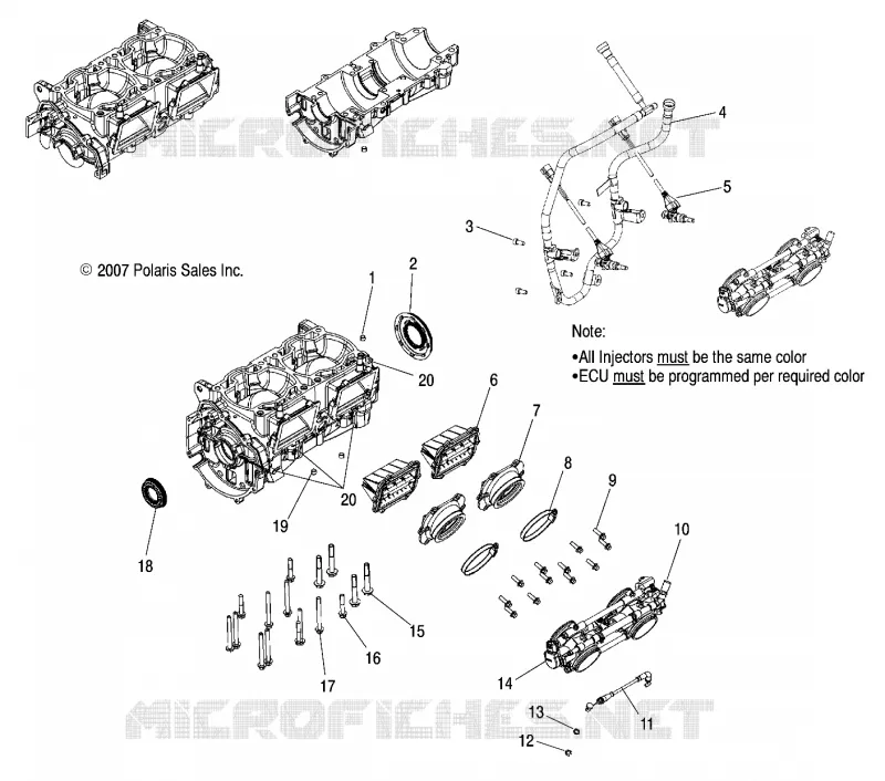 CRANKCASE/DROSSELKLAPPENGEHÄUSE MOUNTING