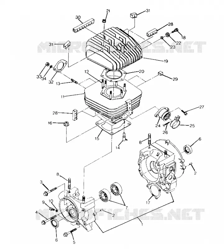 CRANKCASE AND ZYLINDER 250 4X4 / W928127 (4922872287C013)