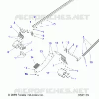 CHASSIS, CLUTCH GUARD, FOOTRESTS, TUNNEL GRIPS