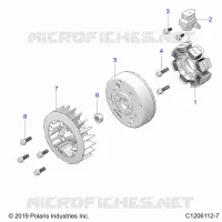 ENGINE, STATOR AND FLYRAD
