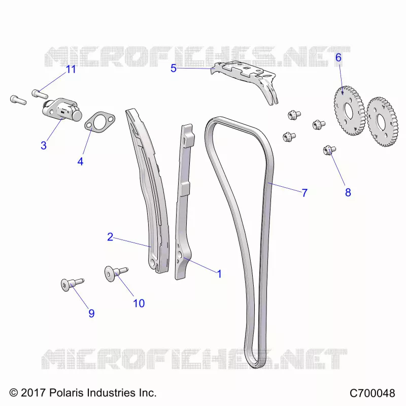 CAM CHAIN AND TENSIONER