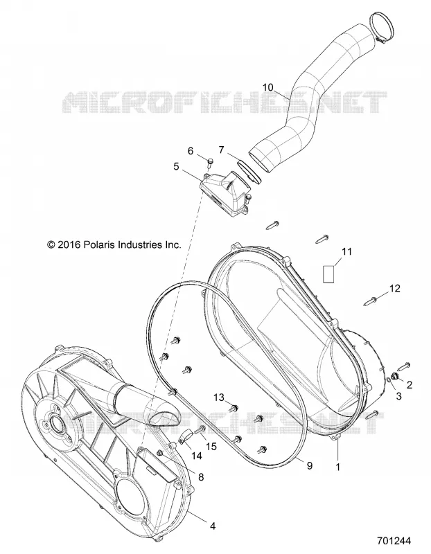 ANTRIEB, CLUTCH COVER AND DUCTING
