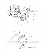MOTOR, AIR INLET and OUTLET DUCTS