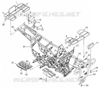 BUMPER / GEPÄCHTRÄGER MOUNTING MAGNUM 4X4 W97AC42A, SWEDISH MAGNUM 4X4 S97AC42E AND N (4940834083A007)