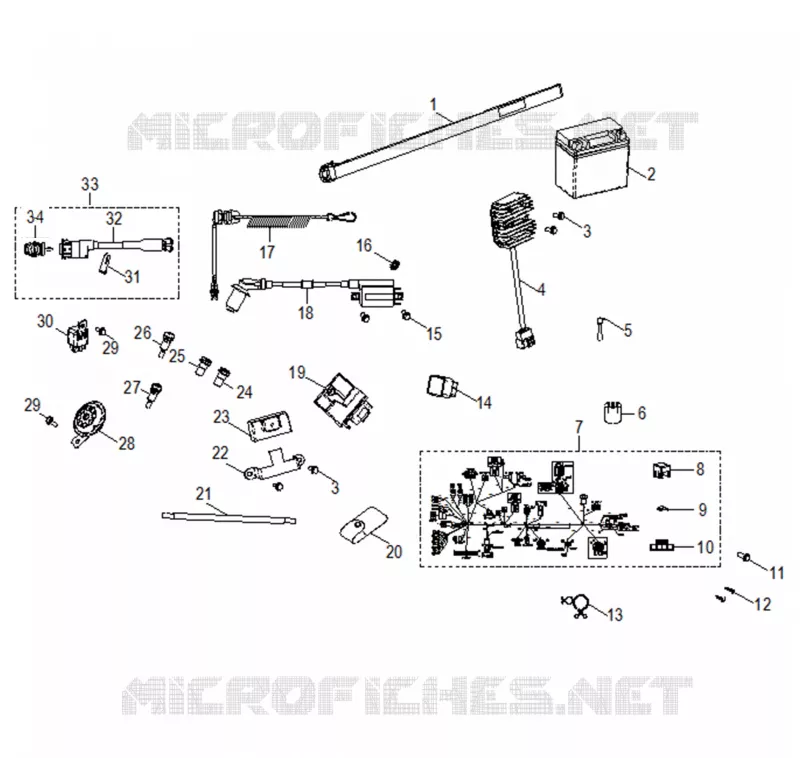 ELEKTRIC, SWITCHES, HARNESS AND INDICATORS