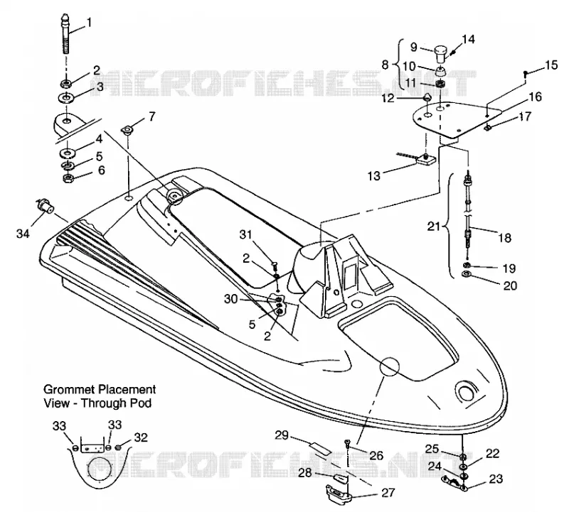 HULL   BODY SLX 780 B954287 (4933953395A006)