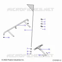 STOSSSTANGE, REAR, FLAG, BEACON, AND PASS HANDLE