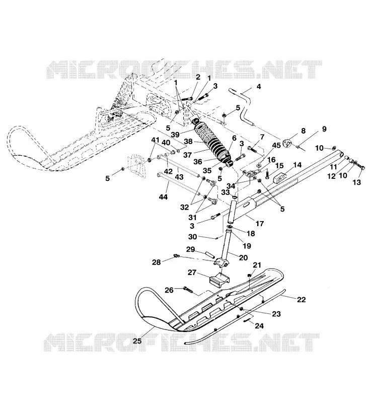 FRONT SUSPENSION AND SKI