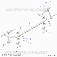 SUSPENSION, STABILISATORSTANGE, REAR