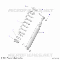 SUSPENSION, REAR SHOCK MOUNTING