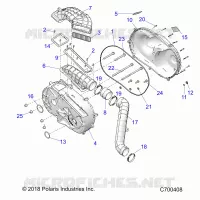 DRIVE TRAIN, CLUTCH COVER AND DUCTING