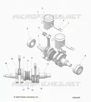 ENGINE, PISTON AND KURBELWELLE