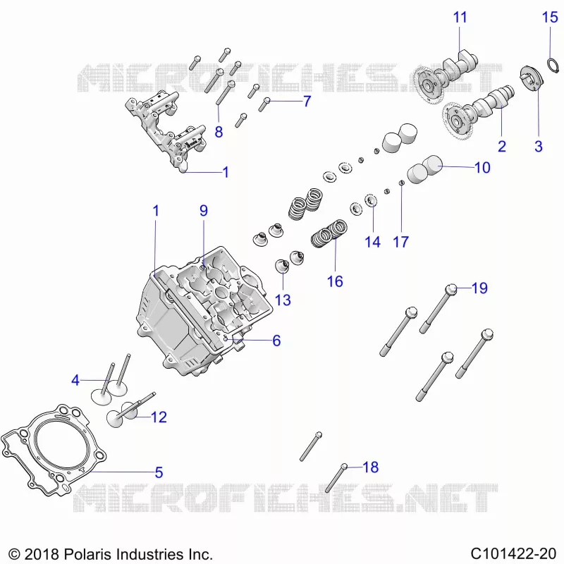ZYLINDER HEAD, CAMS AND VALVES