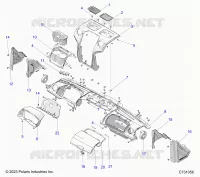 INSTRUMENTENTAFEL, UPPER AND A-PILLERS