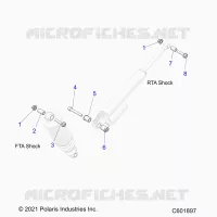 SUSPENSION, SHOCK MOUNTING, REAR SUSP.