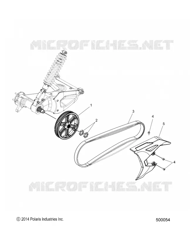 ANTRIEB, DRIVEN SPROCKET, BELT AND GUARD